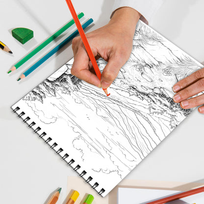 American Landscapes Spiral Bound Coloring Book, Iconic American Landscapes for a Scenic Art Adventure, Perfect for Travelers and Nature Enthusiasts