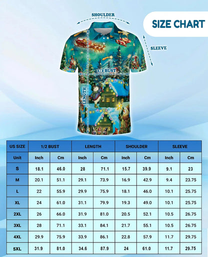 Christmas Holiday Polo Shirt for Men – The Magical Night Design | Netecom