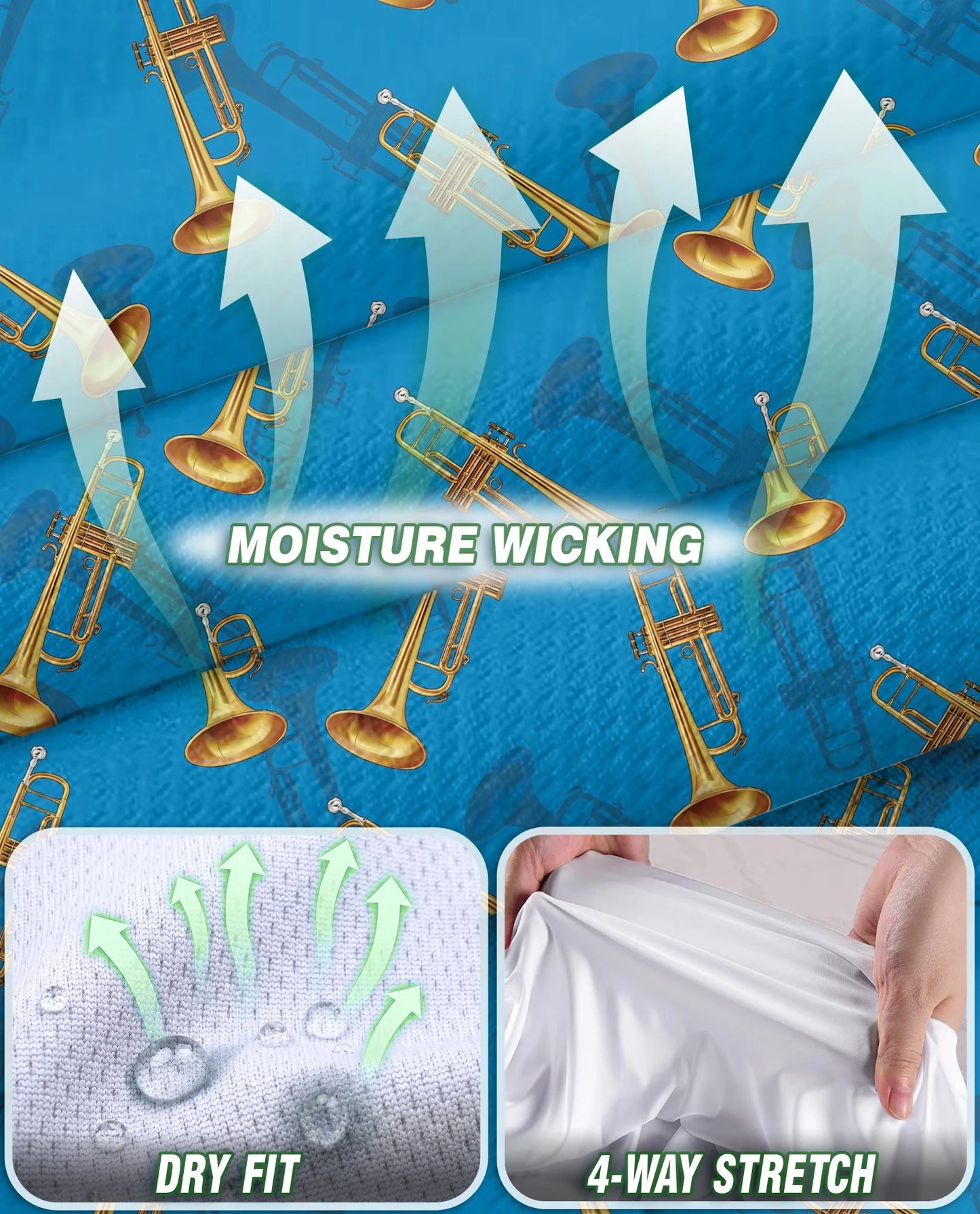 Trombone Pattern Sleeveless Polo Shirt for Women | Netecom