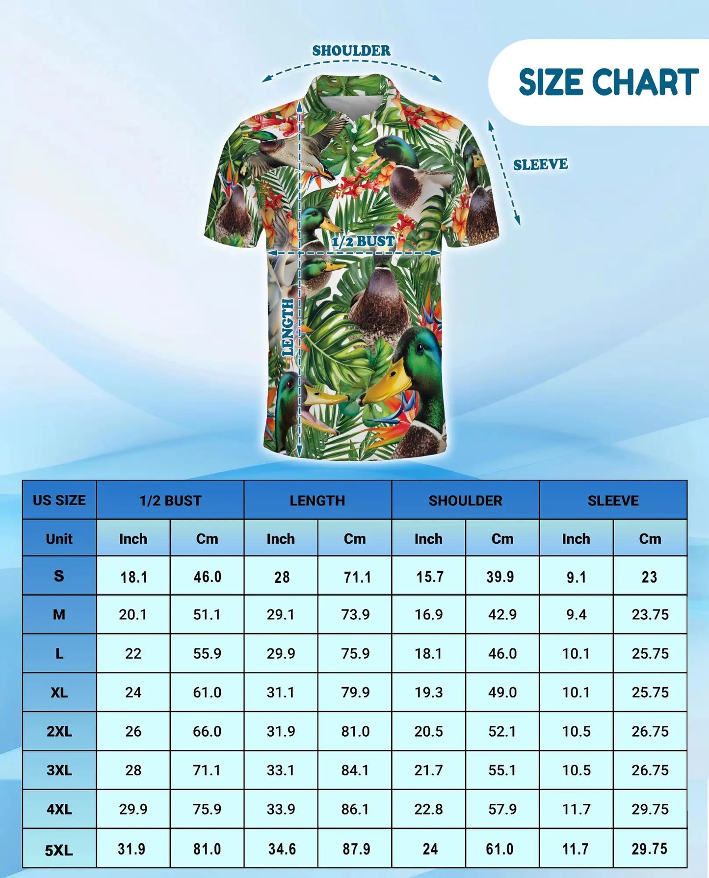Mallard Duck Tropical Hawaiian Polo Shirt-Exotic Floral Design | Netecom