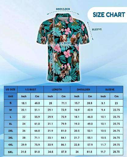 Cow Tropical Hawaiian Polo Shirt | Netecom