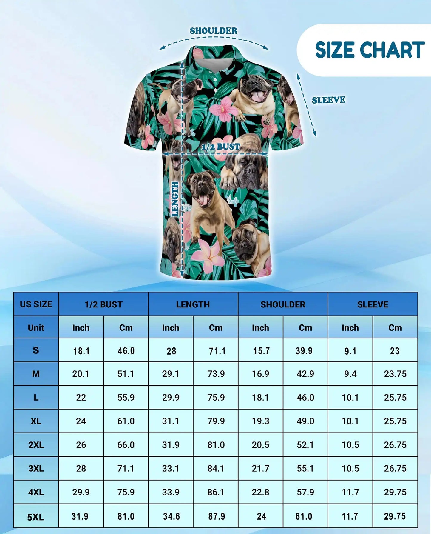 Pug Tropical Polo Shirt - Hawaiian Dog Lover Floral Design | Netecom