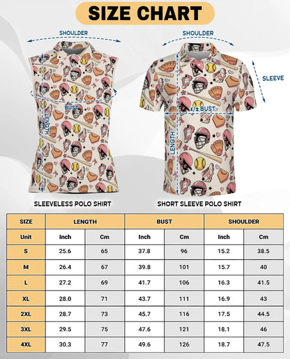 Cute Softball Sleeveless Polo Shirt for Women – Sports Lover Style | Netecom