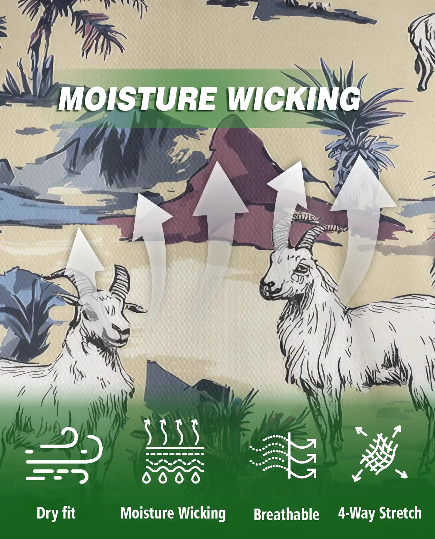 Goat Desert Tropical 3D Polo Shirt for Men – Rustic Farm Animal Style | Netecom