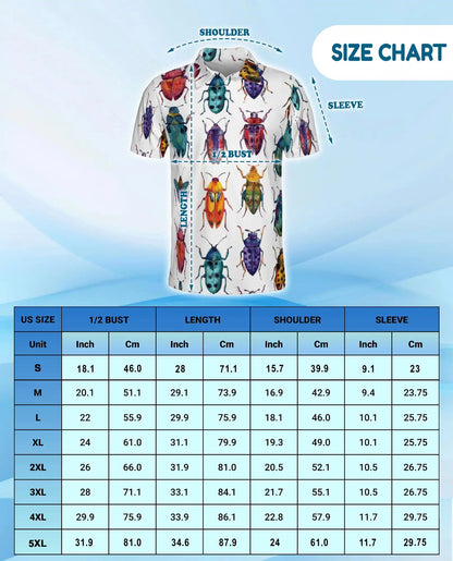 Colorful Beetle Polo Shirt for Men – Nature Insect Style | Netecom