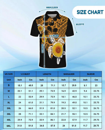 Polynesian Turtle Sunflower Polo | Netecom