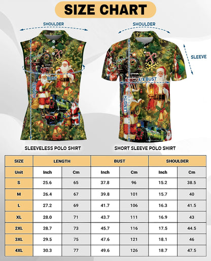 Vintage Santa Claus Sleeveless Polo Shirt for Women | Netecom