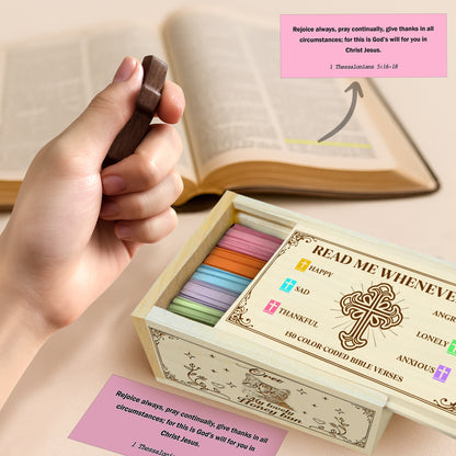 Netecom Personalized Cat Memorial Bible Verse Box with 150 Color-Coded Scriptures, Custom Name & Years on Box, Custom Name on Wooden Cross – Christian Keepsake for Pet Loss, Reflection & Prayer