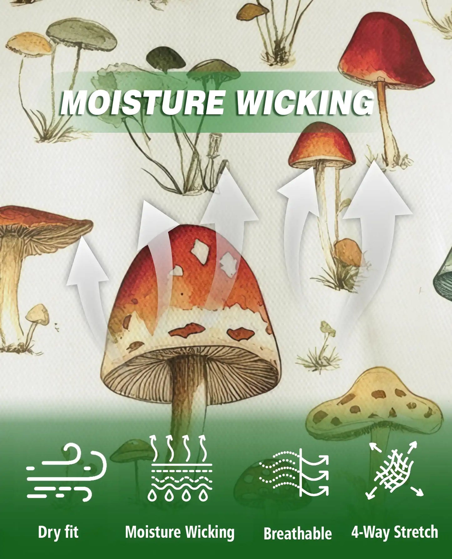 Mushroom Botanical Polo Shirt – Vintage Nature Print | Netecom