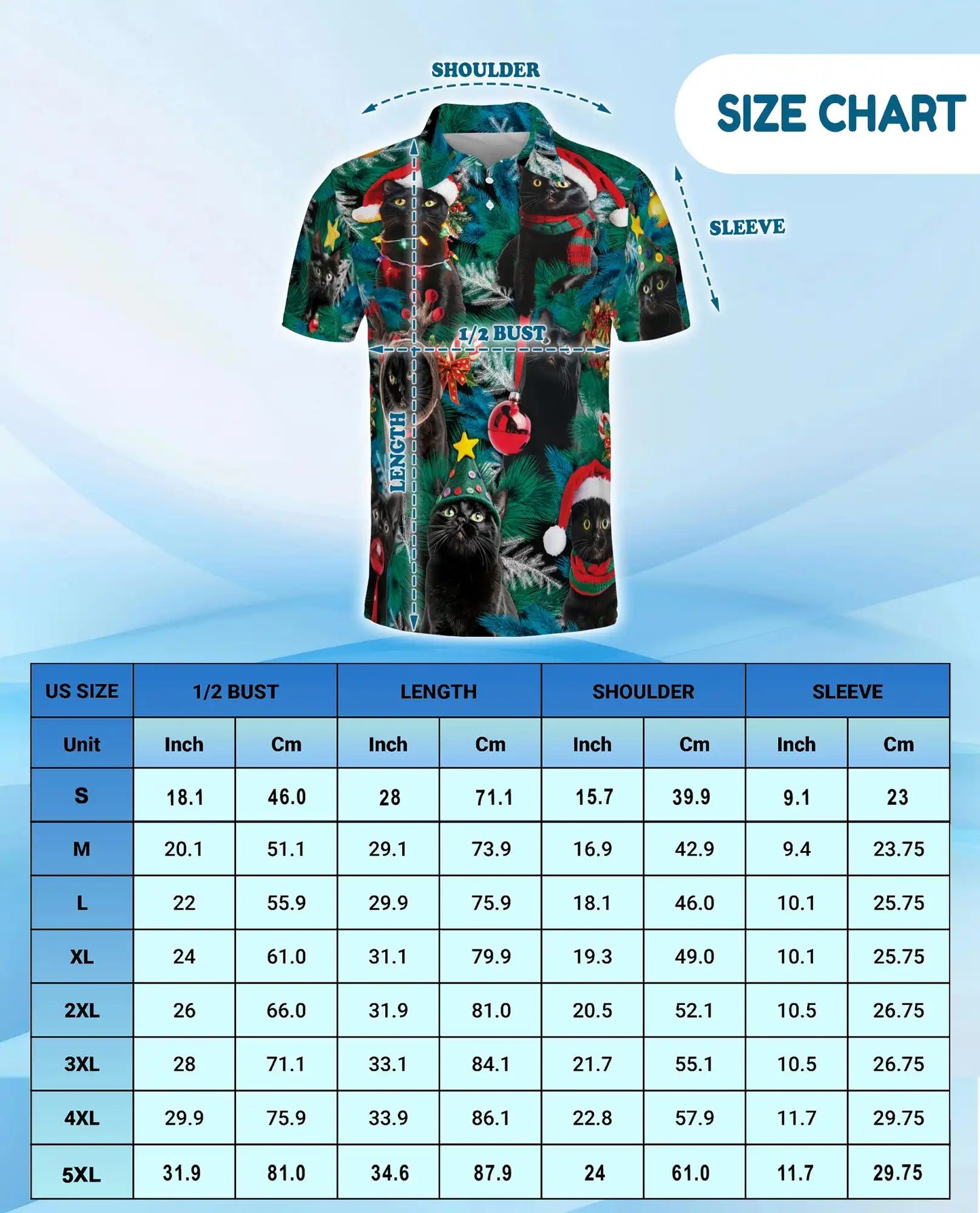 Black Cat Christmas Polo Shirt - Festive Holiday Pet Style | Netecom