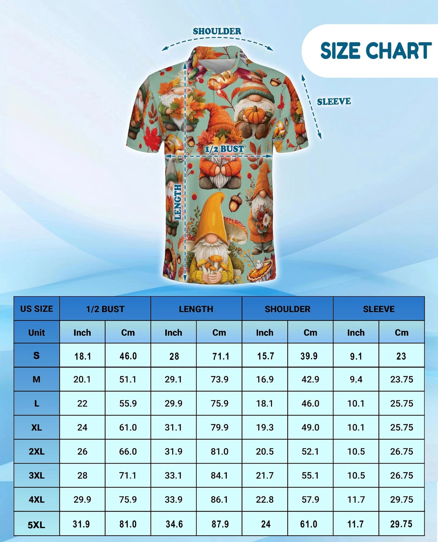 Thanksgiving Gnome Polo Shirt for Men – Fall Holiday Style | Netecom