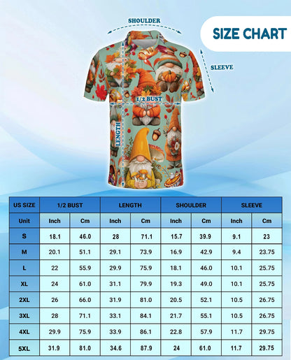 Thanksgiving Gnome Polo Shirt for Men – Fall Holiday Style | Netecom