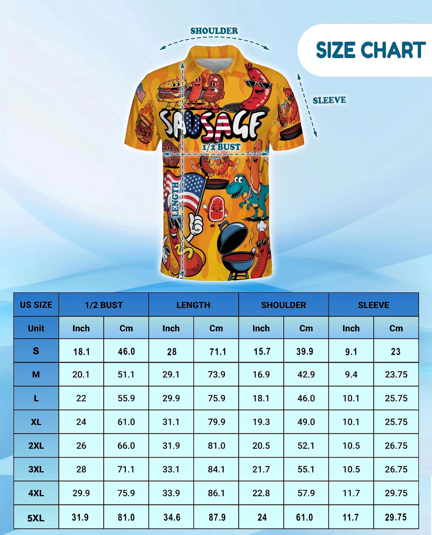 Funny Sausage Polo Shirt for Men – Cute Food Lover Style | Netecom