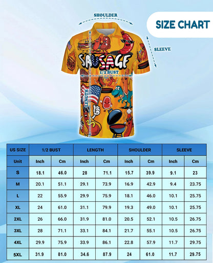Funny Sausage Polo Shirt for Men – Cute Food Lover Style | Netecom