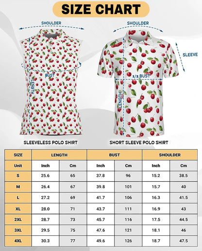 The Cherry Sleeveless Polo Shirt for Women – Sweet Fruit Summer Style | Netecom