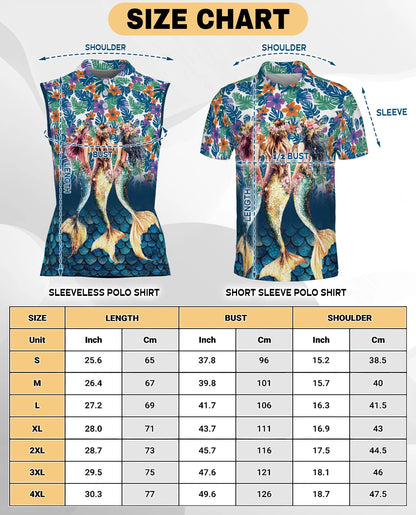 Three Mermaids Sleeveless Polo Shirt for Women | Netecom