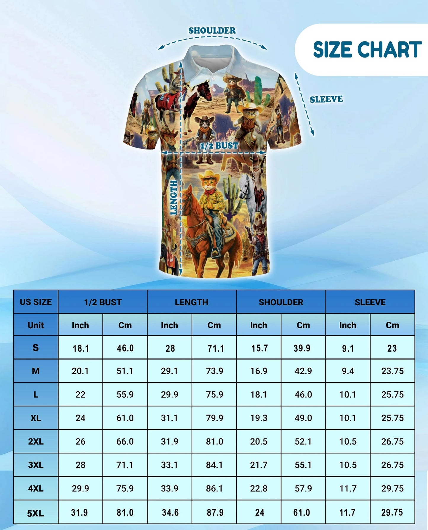 Vintage Desert Cowboy Cats Polo Shirt for Men – Western Animal Style | Netecom