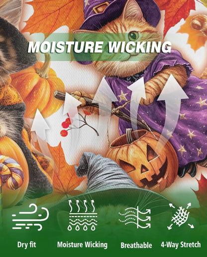 Halloween Kittens Polo Shirt for Men – Cute Cat Costume Print | Netecom