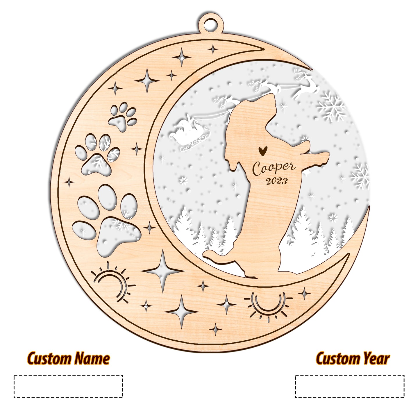 Netecom Basset Hound Dog Memorial Suncatcher, Personalized Basset Hound Christmas Ornament with Date Name, Bereavement Gifts for Loss of Pet, Dog Death Sympathy Gifts Pet Loss Sun Catchers, Dog Grief Gift