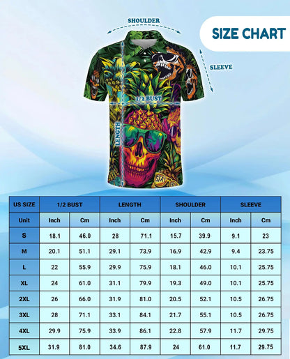 Psychedelic Alien Road Trip Polo Shirt – Fun Cosmic Print for Men | Netecom