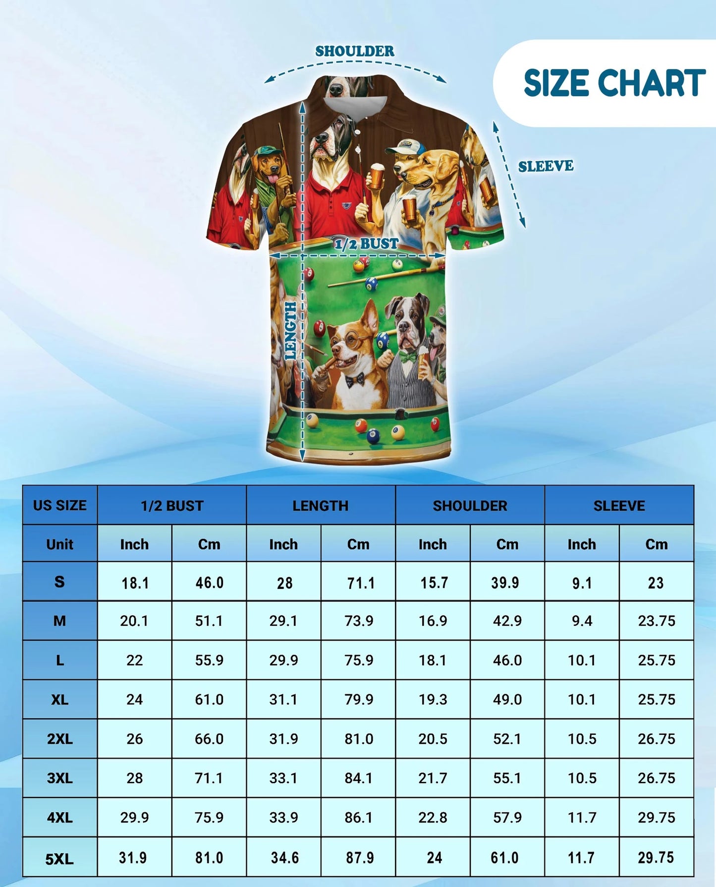 Billiard Vintage Dogs Polo Shirt for Men – Funny Pool Player Style | Netecom