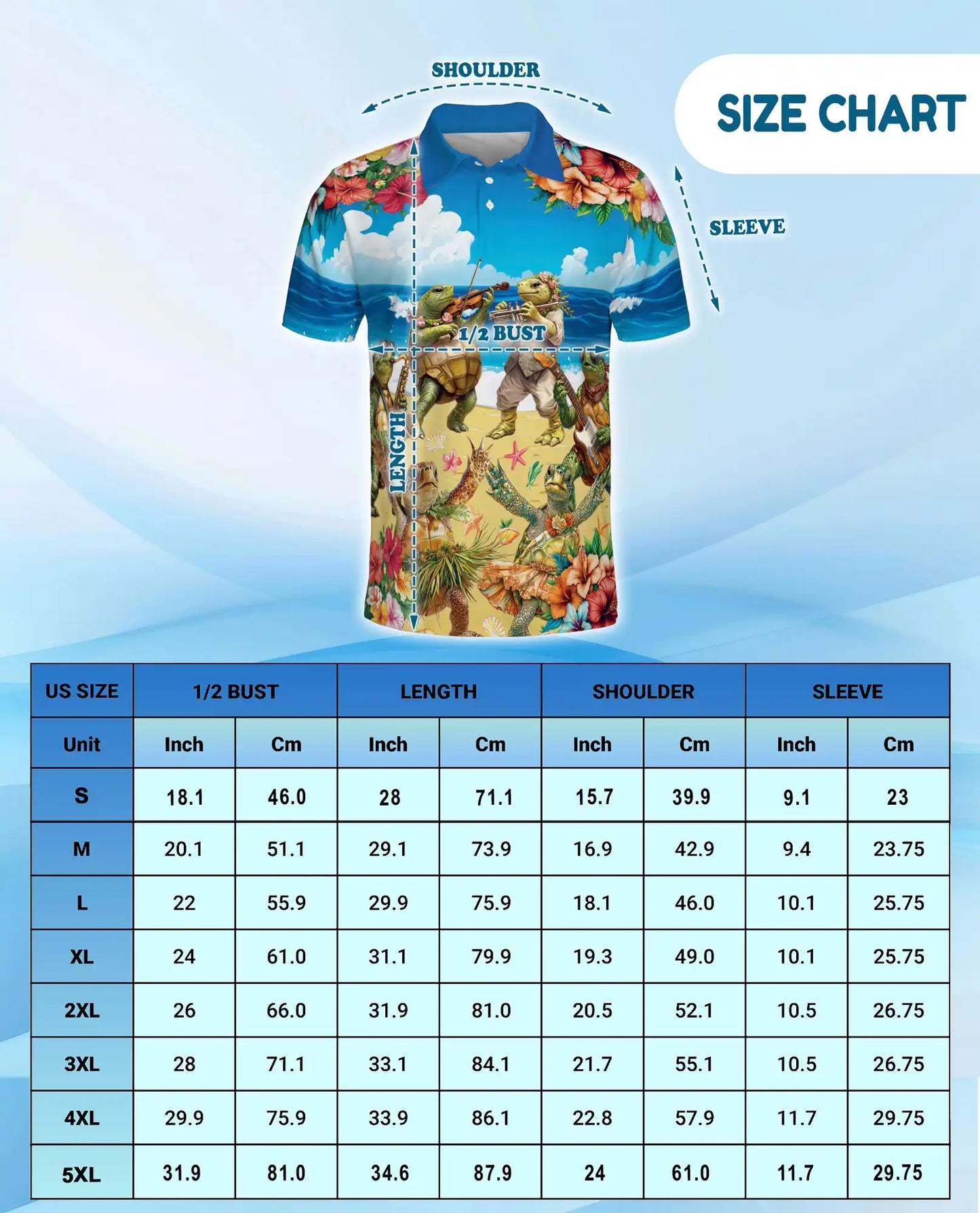 Turtle Beach Band Polo Shirt – Tropical Music Style | Netecom