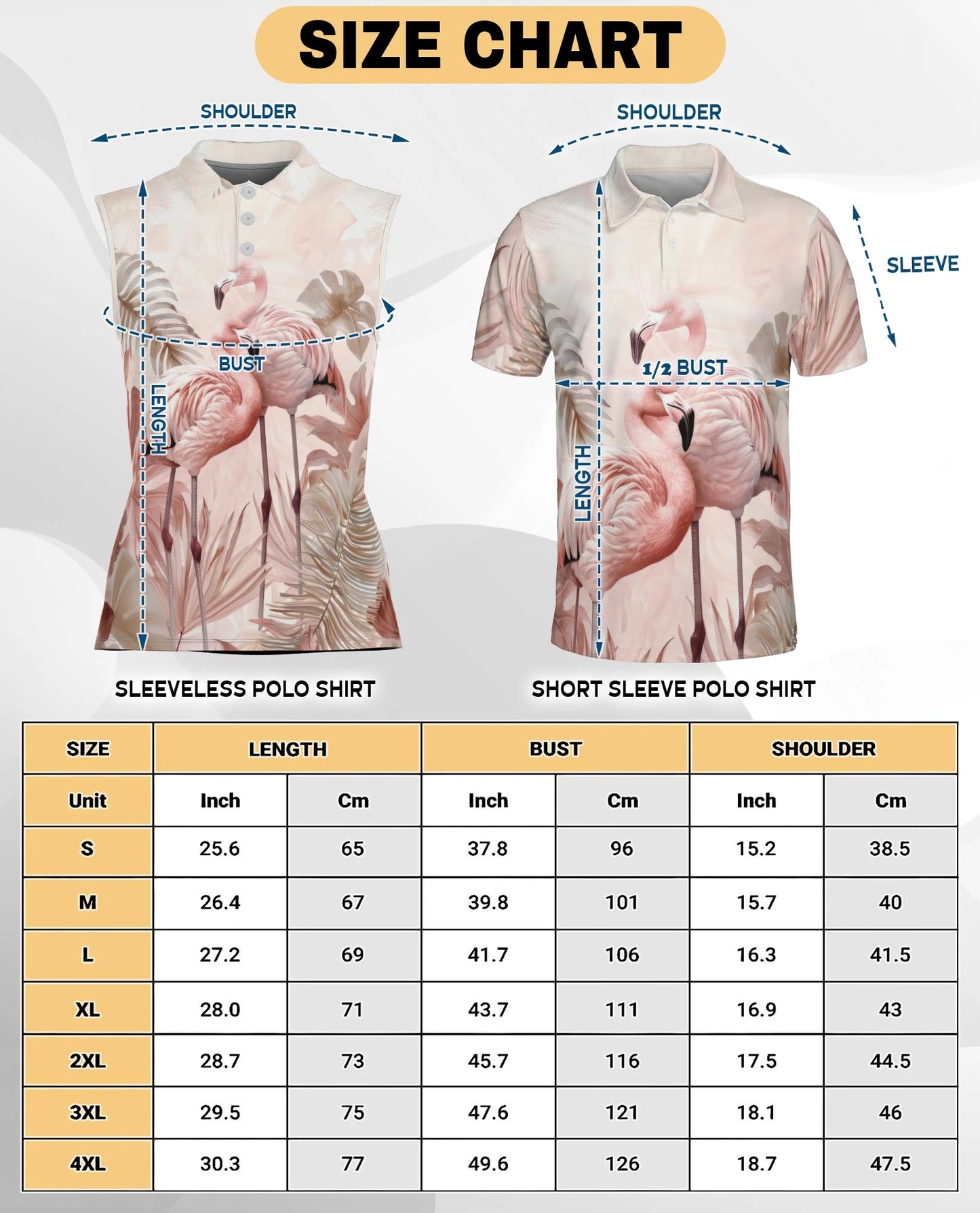 Art Flamingo Sleeveless Polo Shirt for Women – Colorful Tropical Style | Netecom