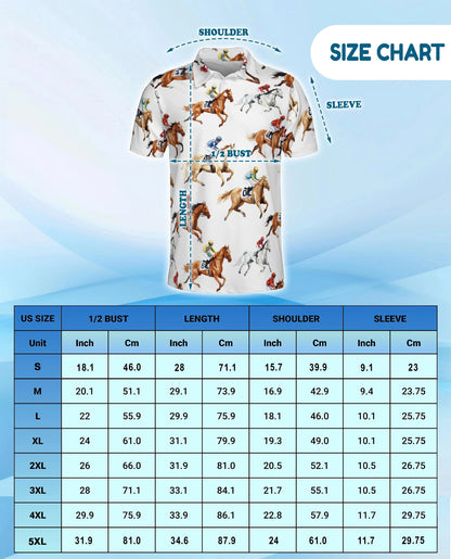 Equestrian Pattern Polo Shirt for Men – Classic Horse Lover Style | Netecom
