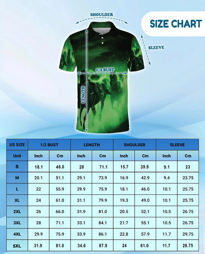 Black Horse Polo Shirt for Men – Mystic Racing Style | Netecom
