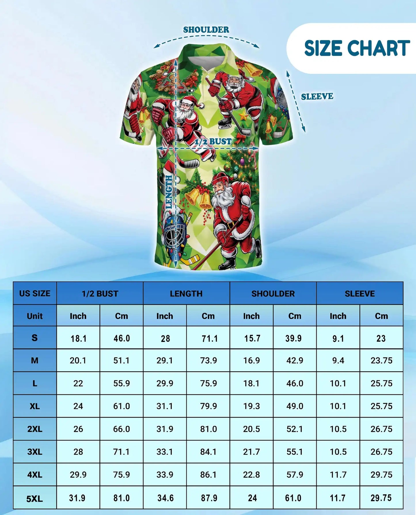 Christmas Hockey Santa Polo Shirt for Men – Festive Holiday Style | Netecom