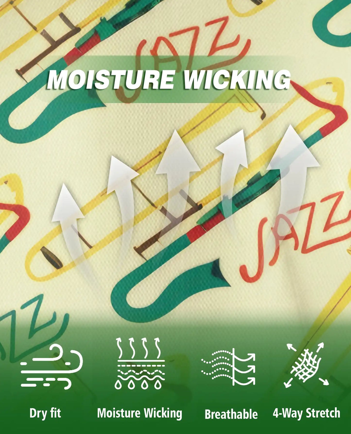 Jazz Instrument Pattern Polo Shirt | Netecom