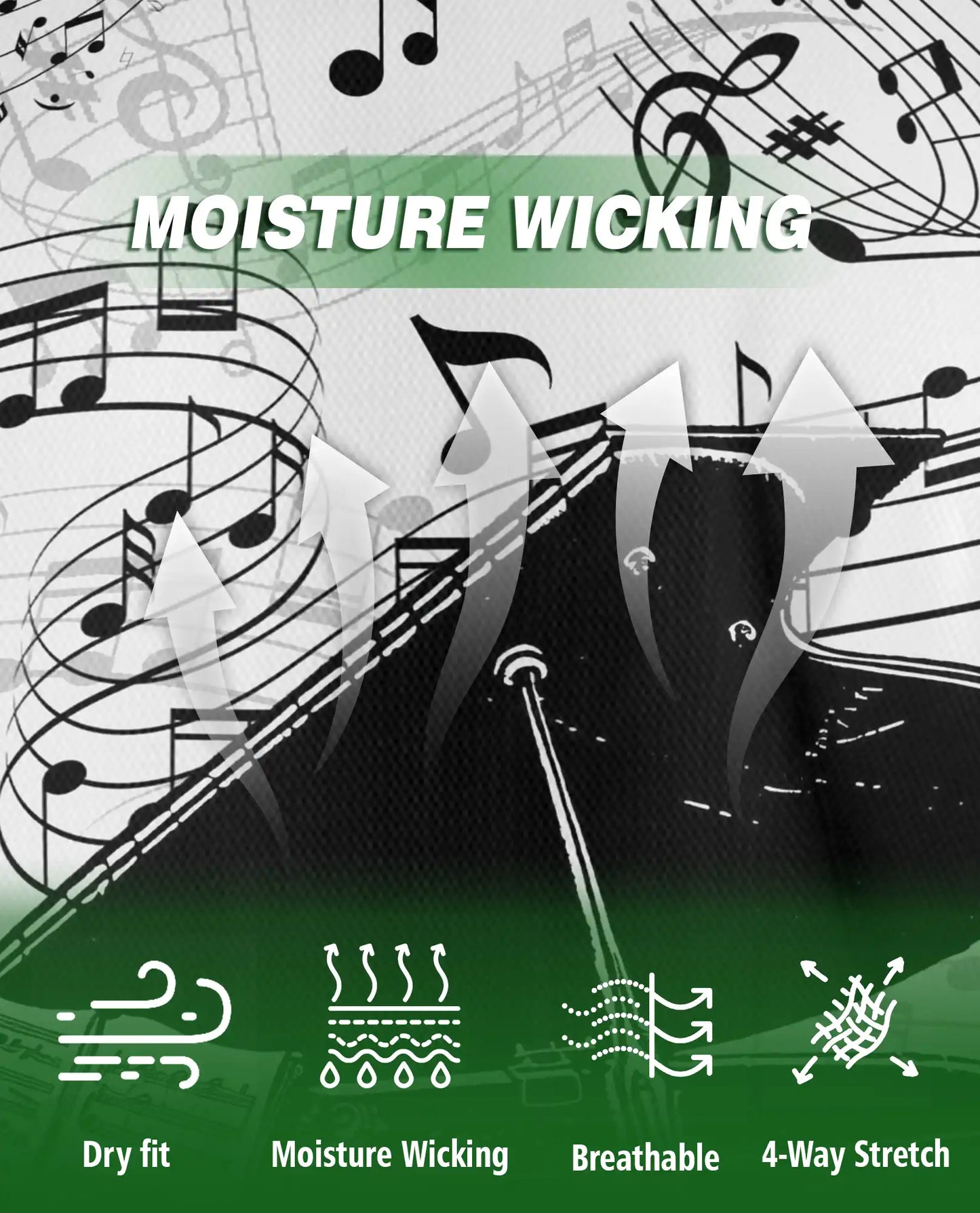 Musical Piano Notes Polo Shirt for Men – Classic Music Design | Netecom