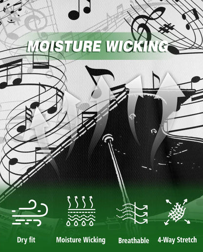 Musical Piano Notes Polo Shirt for Men – Classic Music Design | Netecom