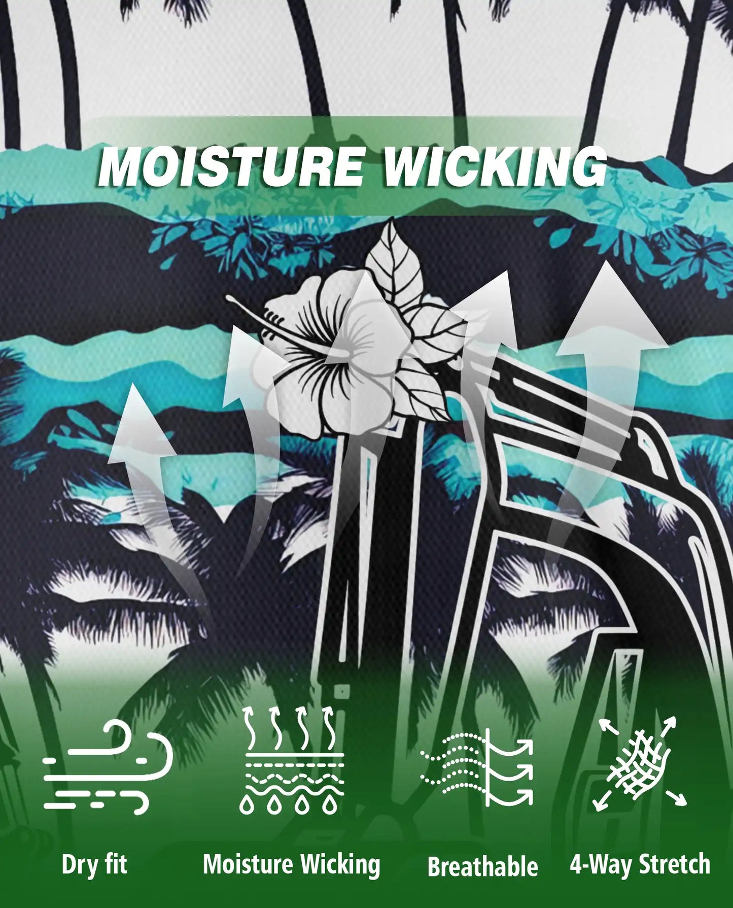 Excavator Tropical Polo Shirt – Construction Beach Print | Netecom