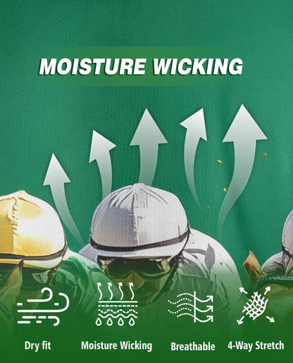 Green Horse Racing 3D Polo Shirt for Men – Jockey Derby Sports Style | Netecom
