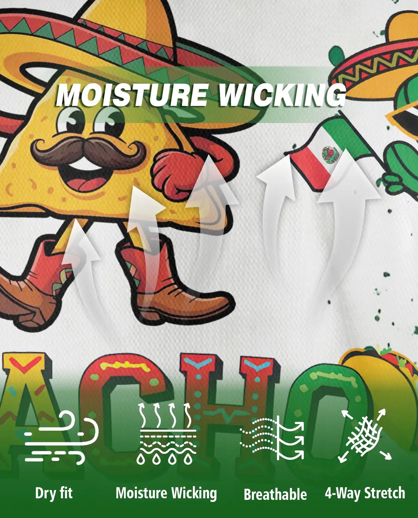 Fiesta Teacher Polo Shirt – Mexican Taco Party Print | Netecom