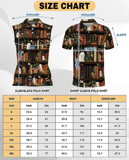 Library Ghost Sleeveless Polo Shirt for Women | Netecom