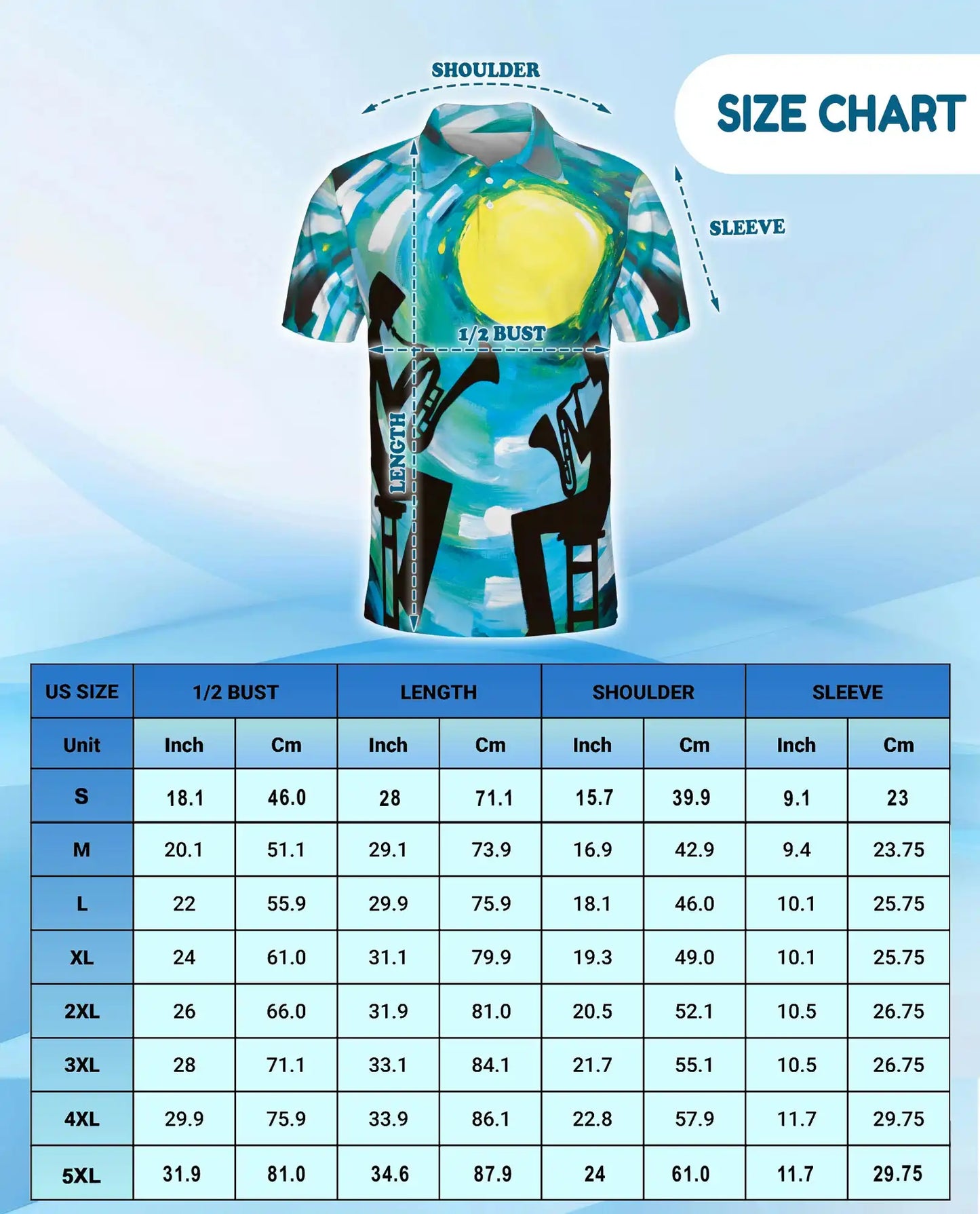 Jazz Trumpet Polo Shirt - Abstract Music Art Style | Netecom