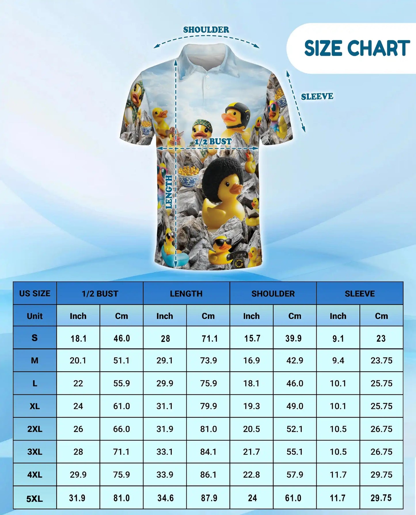 Funny Rubber Duck Polo Shirt - Quirky Duck Adventure Novelty Design | Netecom