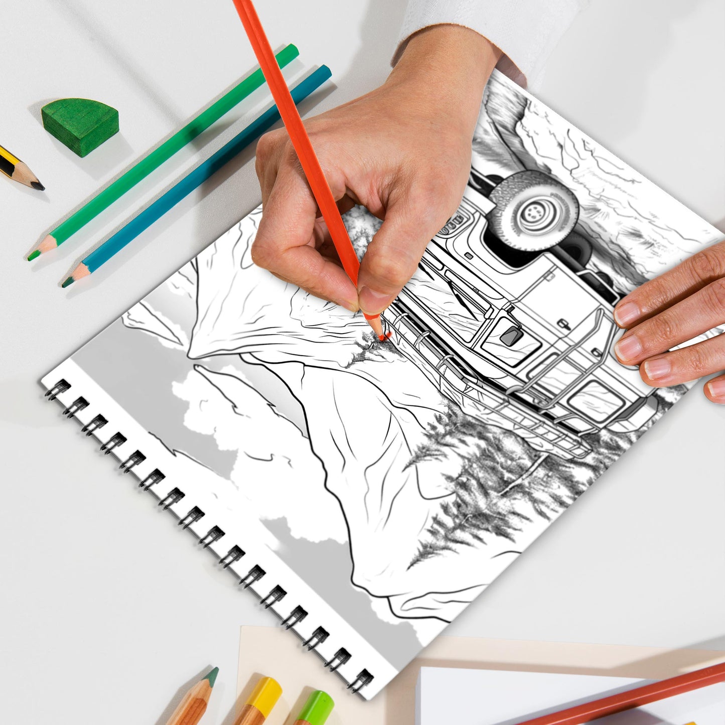 RV Road Trip Spiral Bound Coloring Book, Scenic Road Trip Adventures to Color, Perfect for Travel Enthusiasts and Those Seeking an Artistic Journey