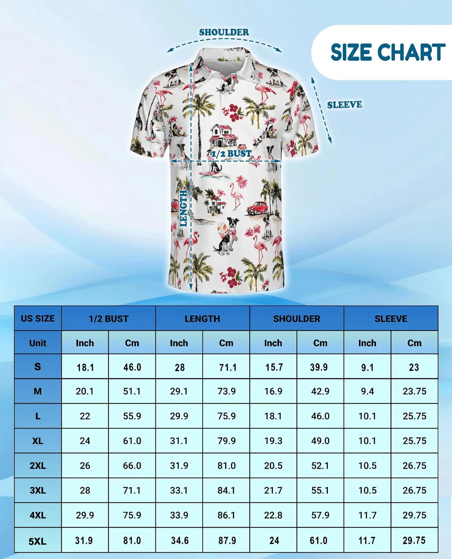Coastal Dog Flamingo Polo Shirt - Tropical Beach Vacation Style | Netecom
