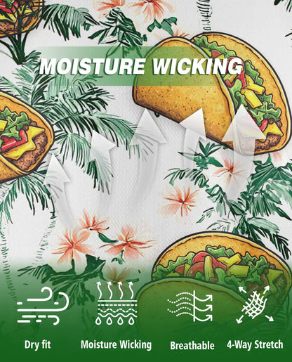 Funny Taco Tropical 3D Polo Shirt for Men – Hawaiian Food Lover Style | Netecom