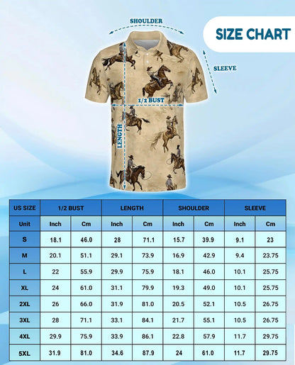 Cowboy Horse Polo Shirt – Western Ranch Style | Netecom