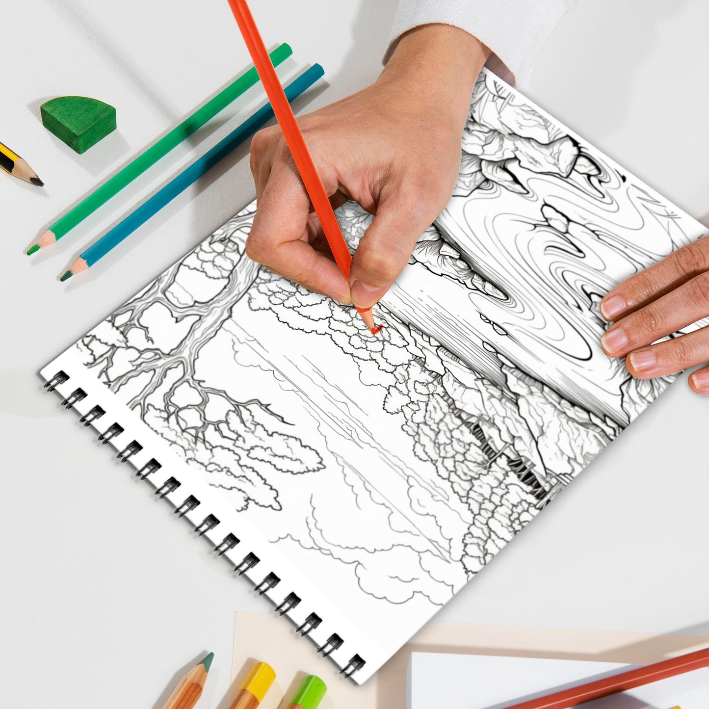 Stunning Landscapes Spiral Bound Coloring Book, Breathtaking Landscapes for an Immersive Artistic Experience, Ideal for Fans of Majestic Scenery