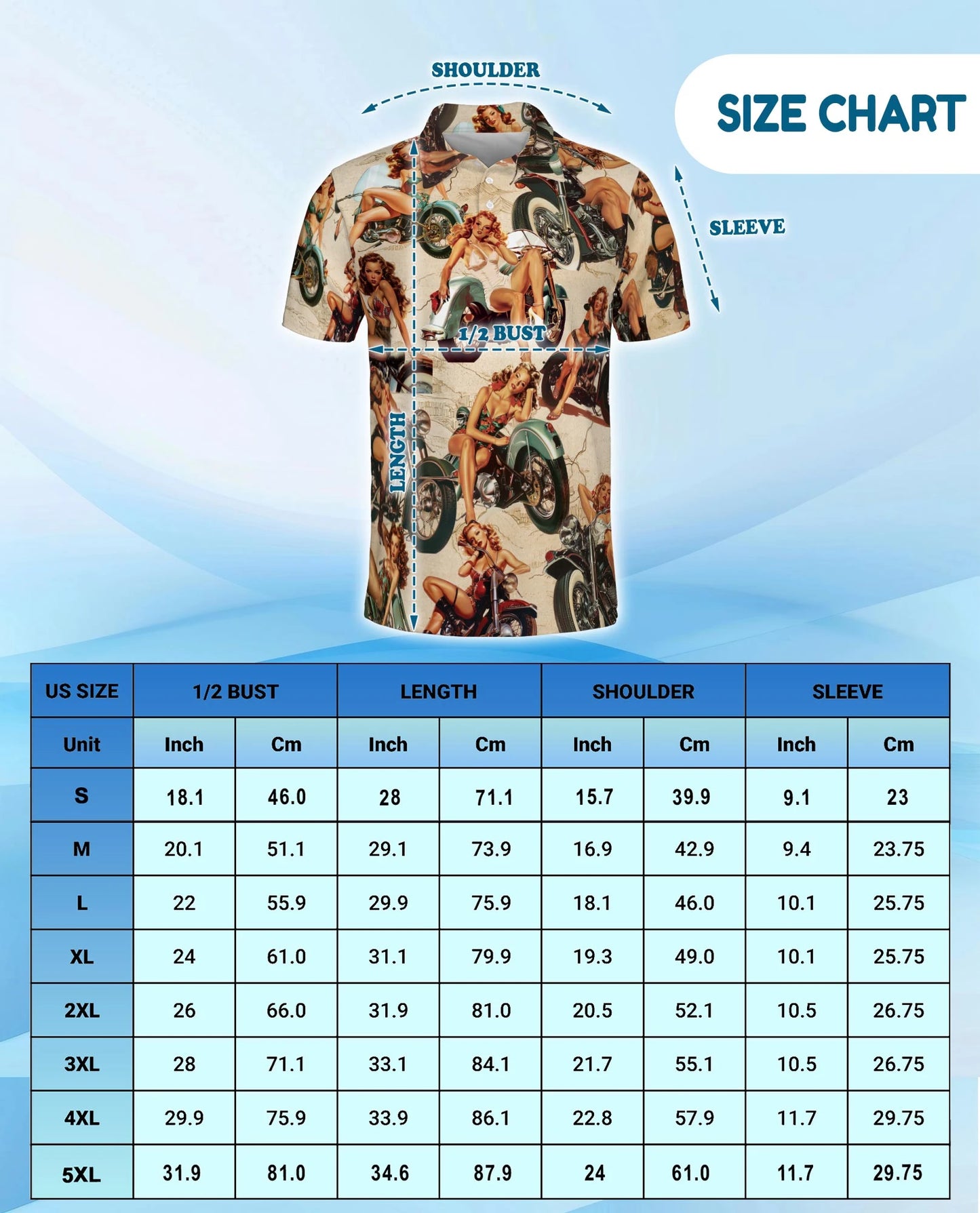 Girls on Motorcycles Polo Shirt for Men – Vintage Biker Style | Netecom