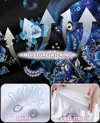 Octopus Flower Sleeveless Polo Shirt for Women | Netecom