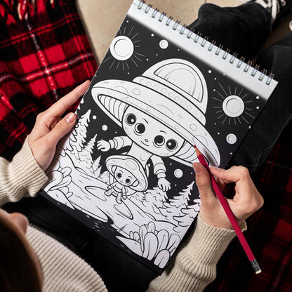 Sparkle Galaxy Spiral Bound Coloring Book, Dive into the Cosmos with the 30 Mesmerizing Pages of the Sparkle Galaxy Coloring Book