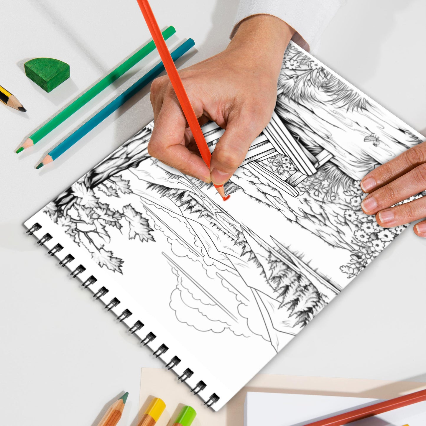 Relaxing Landscape Spiral Bound Coloring Book, Tranquil Landscapes for a Serene and Peaceful Coloring Experience, Great for Nature Lovers and Dreamers