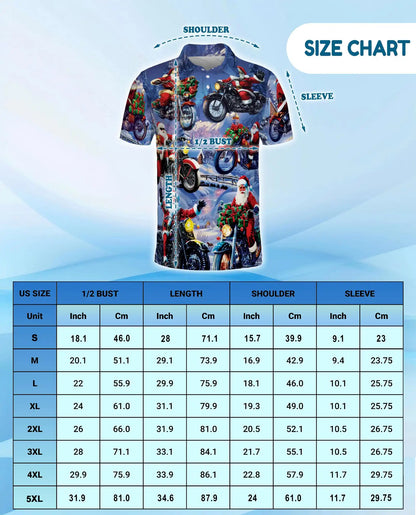 Driving with Santa Claus Polo Shirt for Men – Christmas Holiday Fun | Netecom