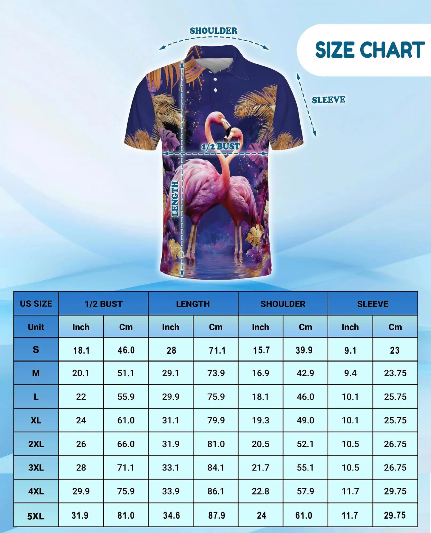 Pink Flamingo Polo Shirt - Tropical Paradise Romantic Coastal Design | Netecom